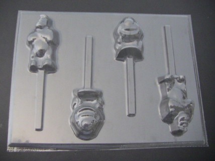 487sp Monster Co Full Body Chocolate or Hard Candy Lollipop Mold